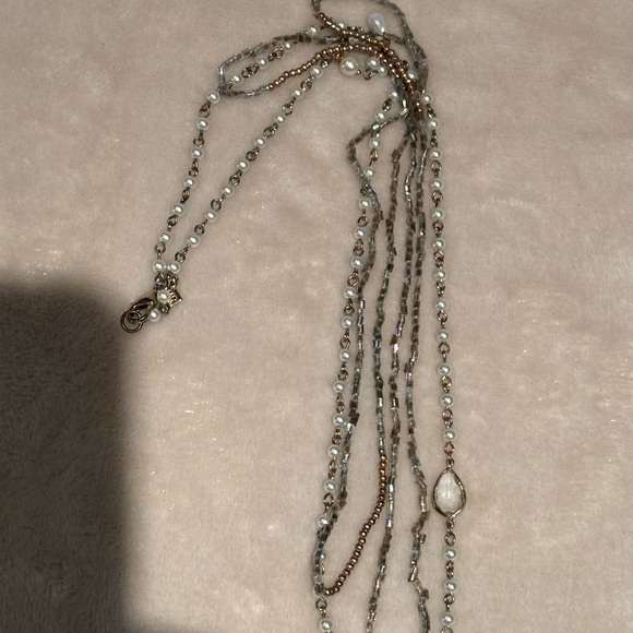 Banana Republic Gold and Pearl Necklace Set two necklaces - Picture 3 of 8